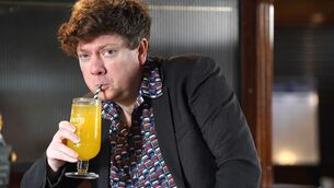<p> Jonathan deBurca Butler 'enjoying' a soft drink in the Stoneboat public house in Kimmage. Picture: Moya Nolan</p>