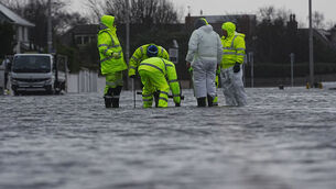 <p>Met Éireann said heavy rainfall on already saturated ground, combined with high river levels and high tides, could lead to flooding and disruption throughout the day. Flooding on Clontarf Road in Dublin yesterday. Picture: Brian Lawless/PA Wire</p>
