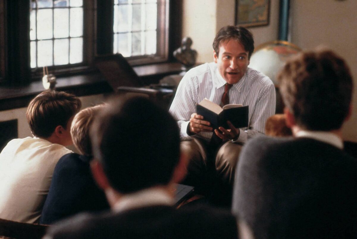 Robin Williams in Dead Poets Society. Robin Williams in Dead Poets Society.