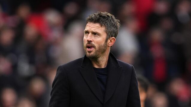 <p>Michael Carrick has was on his first three matches as United boss. Pic: Martin Rickett/PA</p>