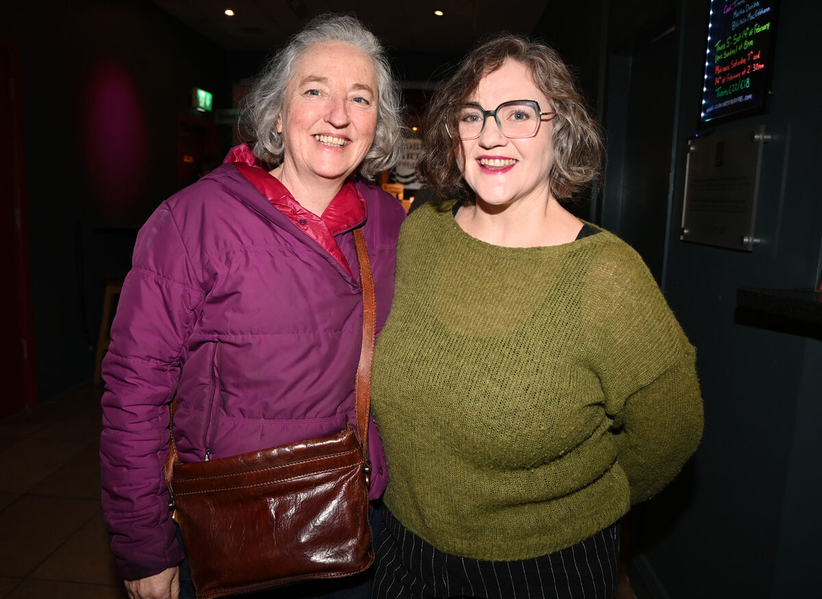 Sisters Aedín and Niamh Cosgrove at the play.