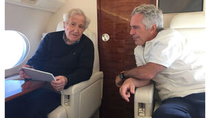 <p>This undated photo released by Democrats at the end of last year shows Jeffrey Epstein talking with Noam Chomsky.</p>