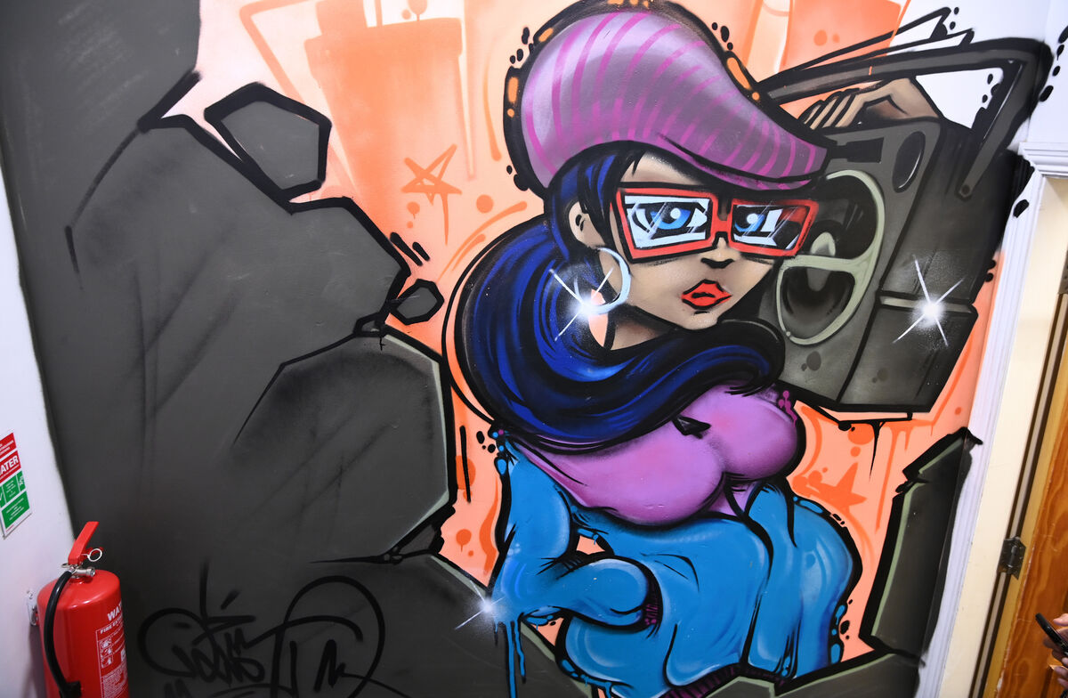 Internal graffiti by Adam (Dusto) at Primetime, 8/9 Washington Street, Cork City. 	 Picture: Eddie O'Hare