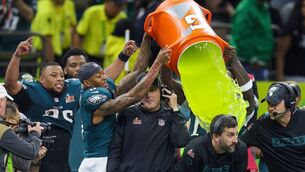 <p>Head coach Nick Sirianni of the Philadelphia Eagles is showered with Gatorade in the fourth quarter against the Kansas City Chiefs during Super Bowl LIX at Caesars Superdome. Pic: Jamie Squire/Getty Images</p>