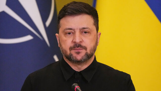 <p>Ukrainian President Volodymyr Zelenskyy (Sergei Grits/AP)</p>