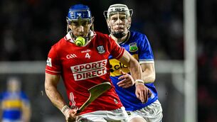 <p>Seán O'Donoghue of Cork is tackled by Oisín O'Donoghue of Tipperary during the Allianz Hurling League Division 1A match between Cork and Tipperary at SuperValu Páirc Ui Chaoimh in Cork. Photo by Ray McManus/Sportsfile</p>