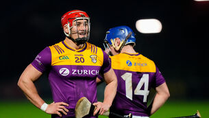 <p>Wexford's Lee Chin entered the action against Carlow as a 48th minute substitute. Pic: ©INPHO/James Lawlor</p>