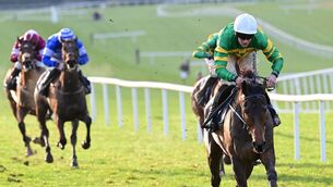<p>Oscars Brother picked up his second Grade 2 success in the William Hill Racing Bet Builder Ten Up Novice Steeplechase at Navan. Pic: Healy Racing Photo</p>