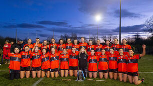 <p>University College Cork celebrate with the Ashbourne Cup, Pic: ©INPHO/Tom O’Hanlon</p>