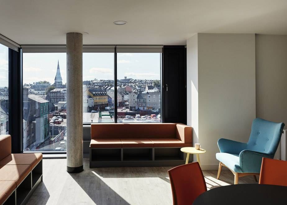 The view from one of the Lee Point student apartments on South Main St in Cork on part of the former Beamish & Crawford brewery site. File picture: Philip Lauterbach The view from one of the Lee Point student apartments on South Main St in Cork on part of the former Beamish & Crawford brewery site. File picture: Philip Lauterbach