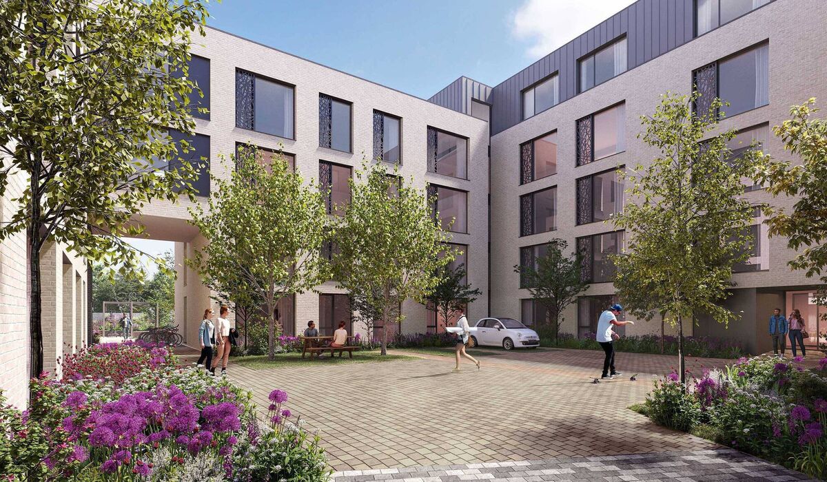 A visualisation of the proposed student apartments at the former St Joseph's convent on Model Farm Rd in Cork. The planning application has been returned to An Coimisiún Pleanála after the High Court quashed the original application. 