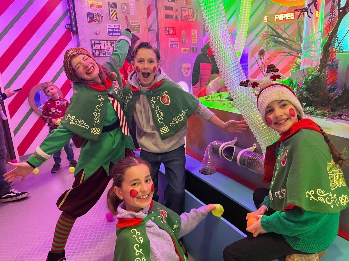 Clockwise from left: An elf, Harry Flanagan, Ruby Ryan and Natalie Ryan.