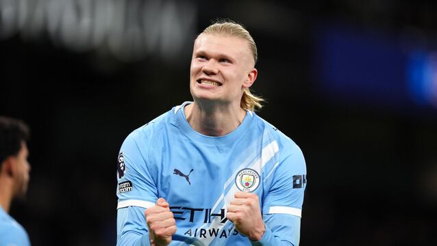 <p>Erling Haaland’s added-time goal at Liverpool kept Manchester City in the title race (Mike Egerton/PA)</p>