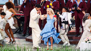 <p>Lady Gaga and Bad Bunny perform during the Apple Music halftime show at Super Bowl LX between the Seattle Seahawks and New England Patriots, Levi Stadium, Santa Clara, California.</p>