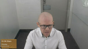 Brenton Tarrant appeared before the court by video from Auckland Prison (New Zealand Court of Appeal via AP)