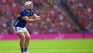 <p>Darragh McCarthy of Tipperary prepares to strike a free during the GAA Hurling All-Ireland Senior Championship final match between Cork and Tipperary at Croke Park in Dublin. Pic: Ray McManus/Sportsfile</p>