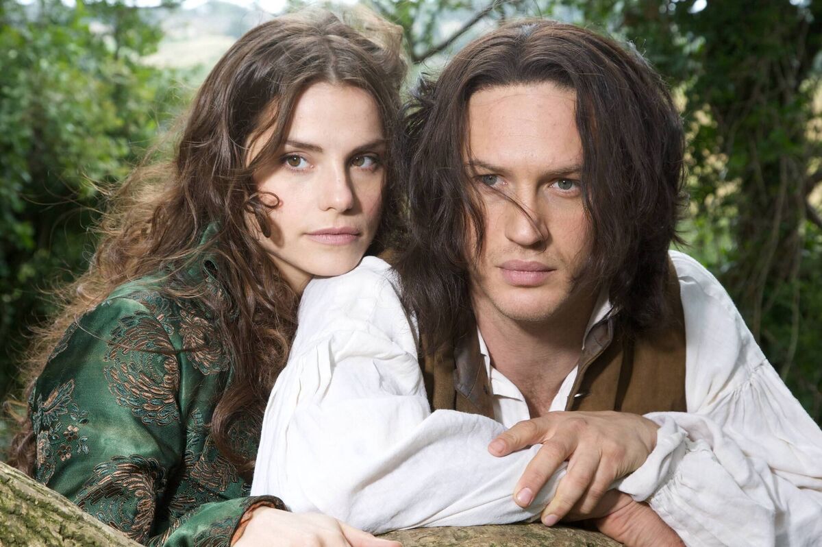 Tom Hardy as Heathcliff and Charlotte Riley as Cathy. in the 2009 mini-series adaptation of Wuthering Heights