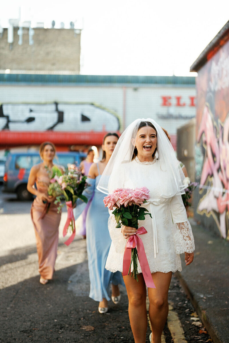 Fiona Frawley on her wedding day in Dublin