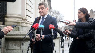 <p>Fine Gael Minister for Enterprise, Tourism and Employment Peter Burke speaking to the media before this morning's meeting of the Cabinet in Government Buildings. Photograph: Leah Farrell / © RollingNews.ie</p>