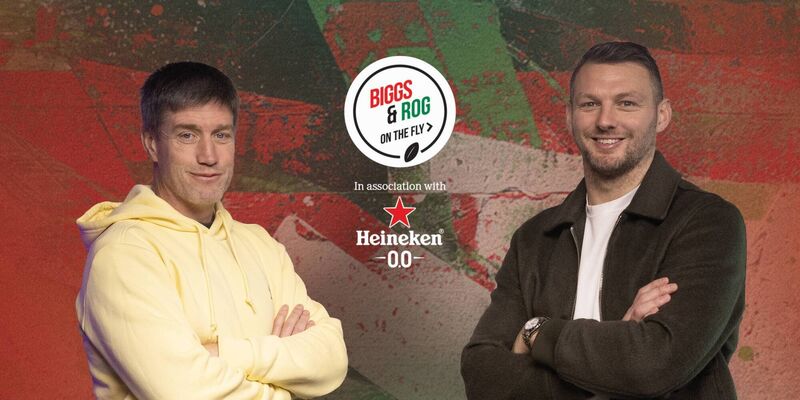 Former Welsh rugby star Dan Biggar and Irish Examiner columnist Ronan O’Gara. 