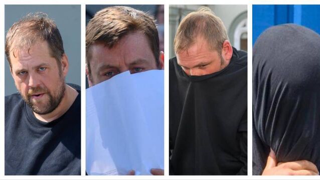 <p>(Left to right) Christopher Hibbett, Mark Doherty, Ben Sandford, and Levent Gulay each confirmed their guilty pleas on Tuesday to drug-dealing and importation offences.</p>