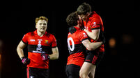 Ruairi Murphy and Chris Kenneally celebrate after winning 28/1/2026