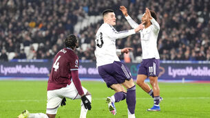 <p>Benjamin Sesko earned a point for Manchester United. Pic: Adam Davy/PA</p>