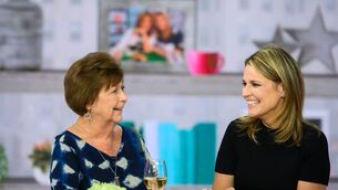 In this image provided by NBCUniversal, Savannah Guthrie, right, and her mother Nancy in 2019 (Nathan Congleton/NBCUniversal/AP)
