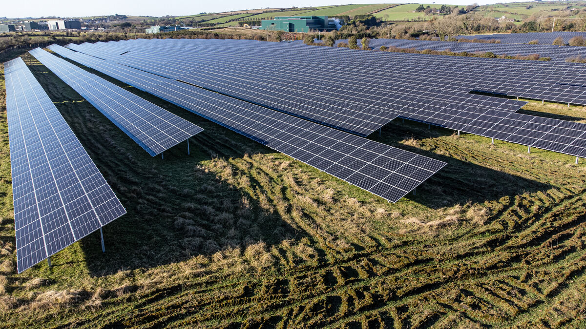 The solar farm, at the Eli Lilly plant at Dunderrow, near Kinsale, Co Cork.