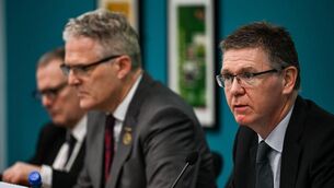 <p>Ard Stiúrthóir of the GAA Tom Ryan speaking during the GAA Annual Report launch at Croke Park in Dublin. Photo by David Fitzgerald/Sportsfile </p>