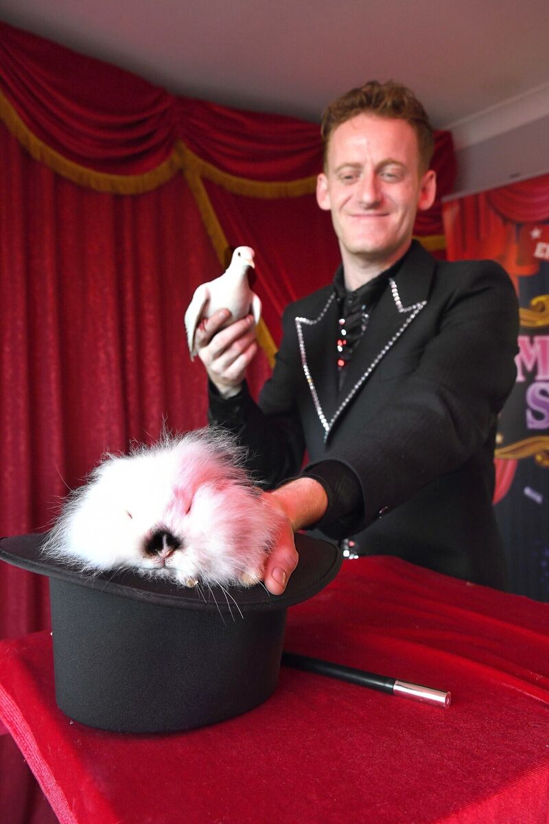 Joey Gregory who ran away with the circus when he was younger, now tours with his own; Gregory's Entertainment Magic Show. Picture: Moya Nolan