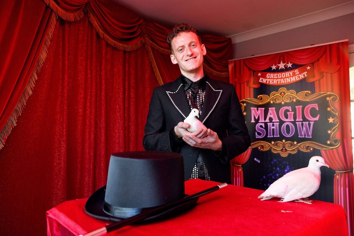 Joey Gregory who ran away with the circus when he was younger, now tours with his own; Gregory's Entertainment Magic Show. Picture: Moya Nolan