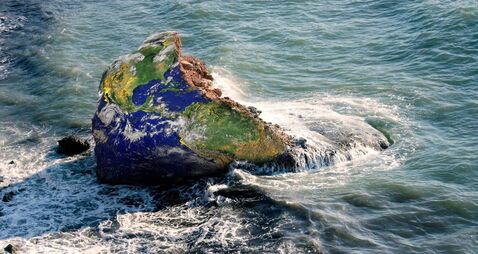 Climate change of The Planet Earth and environmental awareness concept