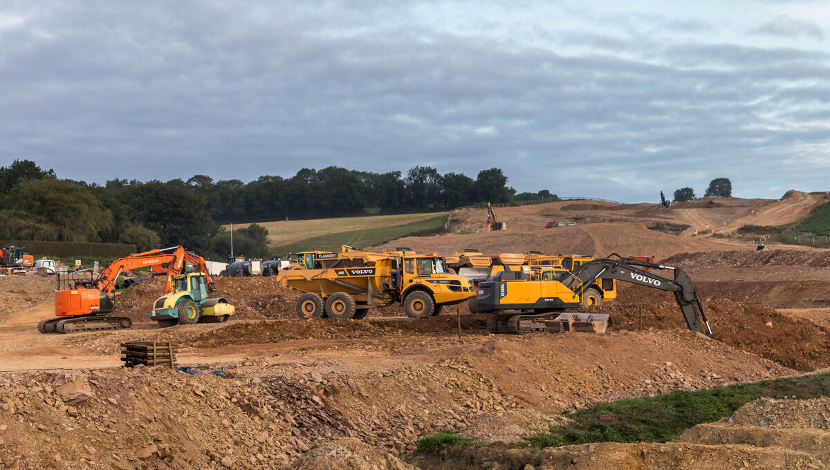 Work underway at Shannonpark, Carrigaline, Cork. The completion of the M28 motorway is a strategic necessity for the global pharmaceutical cluster in Ringaskiddy. 