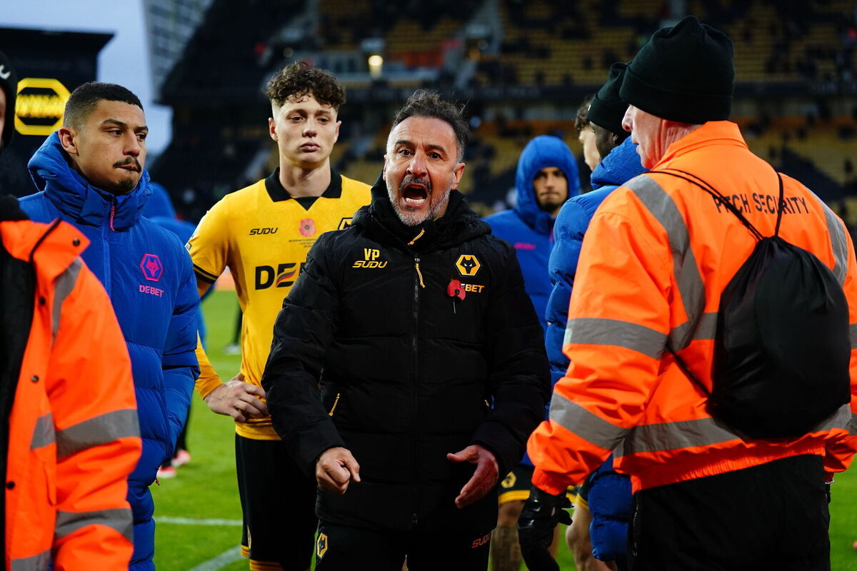 Vitor Pereira reacts to fans. Pic: Jacob King/PA Wire.