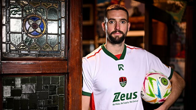 <p>Fiacre Kelleher of Cork City during the SSE Airtricity Men’s Premier Division, SSE Airtricity Men’s First Division and SSE Airtricity Women’s Premier Division Launch 2026 at Whelan's in Dublin. Pic: Sam Barnes/Sportsfile</p>