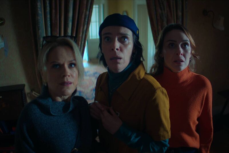 Roisin Gallagher, Sinéad Keenan and Caoilfhionn Dunne in How To Get To Heaven From Belfast. 