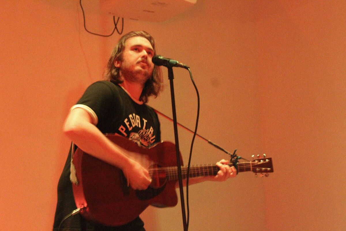 Podge Lane, performing a live show in New York. 