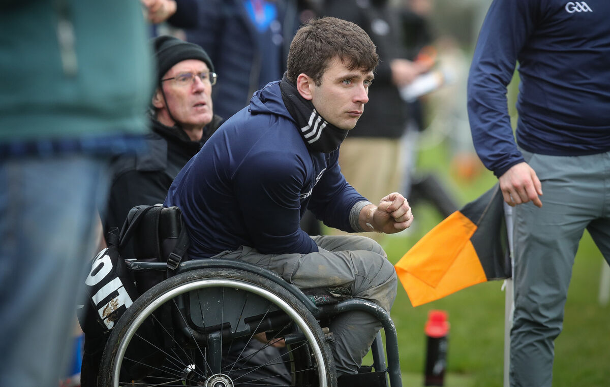 Wall manages from the sidelines during the Fitzgibbon Cup Final against UL in 2024. Pic: Natasha Barton/Inpho Wall manages from the sidelines during the Fitzgibbon Cup Final against UL in 2024. Pic: Natasha Barton/Inpho