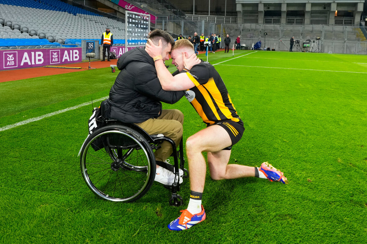 Jamie celebrates with brother Philip after Kilbrittain win the All-Ireland Club Junior Hurling Championship Final at Croke Park in January. Pic: James Lawlor/Inpho Jamie celebrates with brother Philip after Kilbrittain win the All-Ireland Club Junior Hurling Championship Final at Croke Park in January. Pic: James Lawlor/Inpho