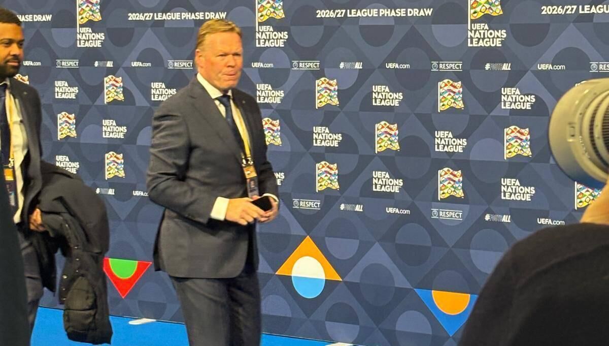 Ronald Koeman ahead of the draw in Brussels