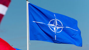 <p>Nato's flag flying during a summit. In December, Marco Rubio, the US secretary of state, skipped a meeting of Nato foreign ministers and sent the deputy secretary Christopher Landau instead. After addressing counterparts in Brussels, Landau left the meeting early. File picture</p>