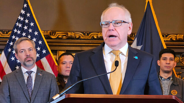 <p>Governor Tim Walz said the operation is ending (Steve Karnowski/AP)</p>
