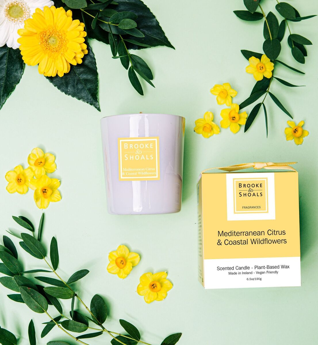 Mediterranean Citrus and Coastal Wild Flowers candle has a touch of summer fragrance; €23.95, www.brookeandshoals.ie. Mediterranean Citrus and Coastal Wild Flowers candle has a touch of summer fragrance; €23.95, www.brookeandshoals.ie.