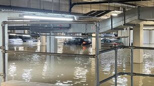<p>Cars stand in flood water in an underground car park in north Dublin which flooded after heavy rain overnight, with further weather warnings expected on Friday night. Picture date: Friday February 13, 2026. PA Photo. Photo credit should read: Grainne Ni Aodha/PA Wire</p>