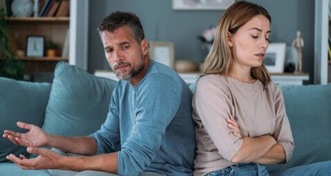 Unhappy young couple