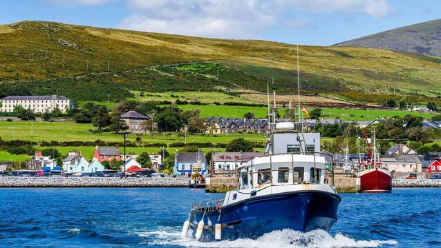 <p>A boat tour leaving Dingle harbour for sightseeing in 2024. Objections centred on yet further tourism, interference with views, ecology and the need for greater public consultation on the project. File picture</p>
