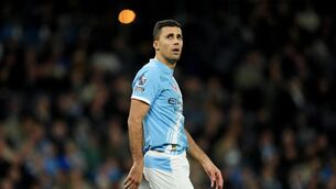 <p>Manchester City midfielder Rodri (Martin Rickett/PA)</p>