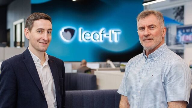 <p>Andrew Johnston and Steven Goldblatt of Leaf IT. </p>