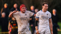 Mark Donnelly and Sean French celebrate after the final whistle 29/11/2025